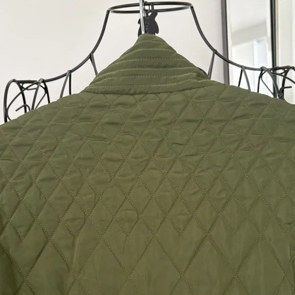 Aqua Olive Quilted Jacket - Picture 7 of 10